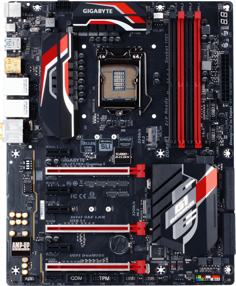 Gigabyte GAZ170XGaming 5 Rev. 1.1 Motherboard Specifications On